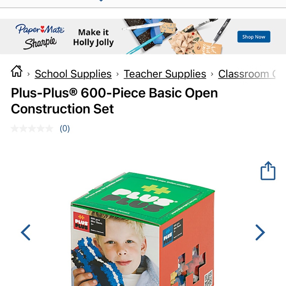 600-Piece Basic Open Construction Set - Green, Blue, Red